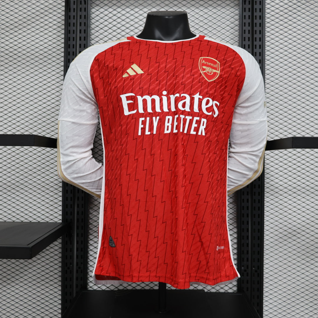 2023/24 Arsenal Home Manga Longa - Versão Jogador