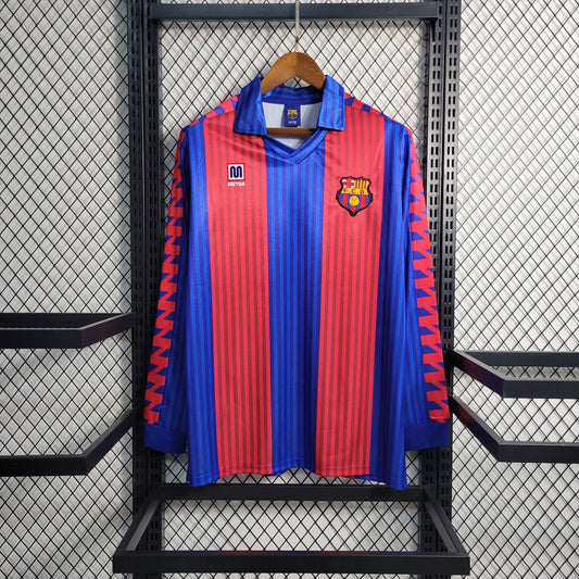 1992/92 Barcelona Home Manga Longa